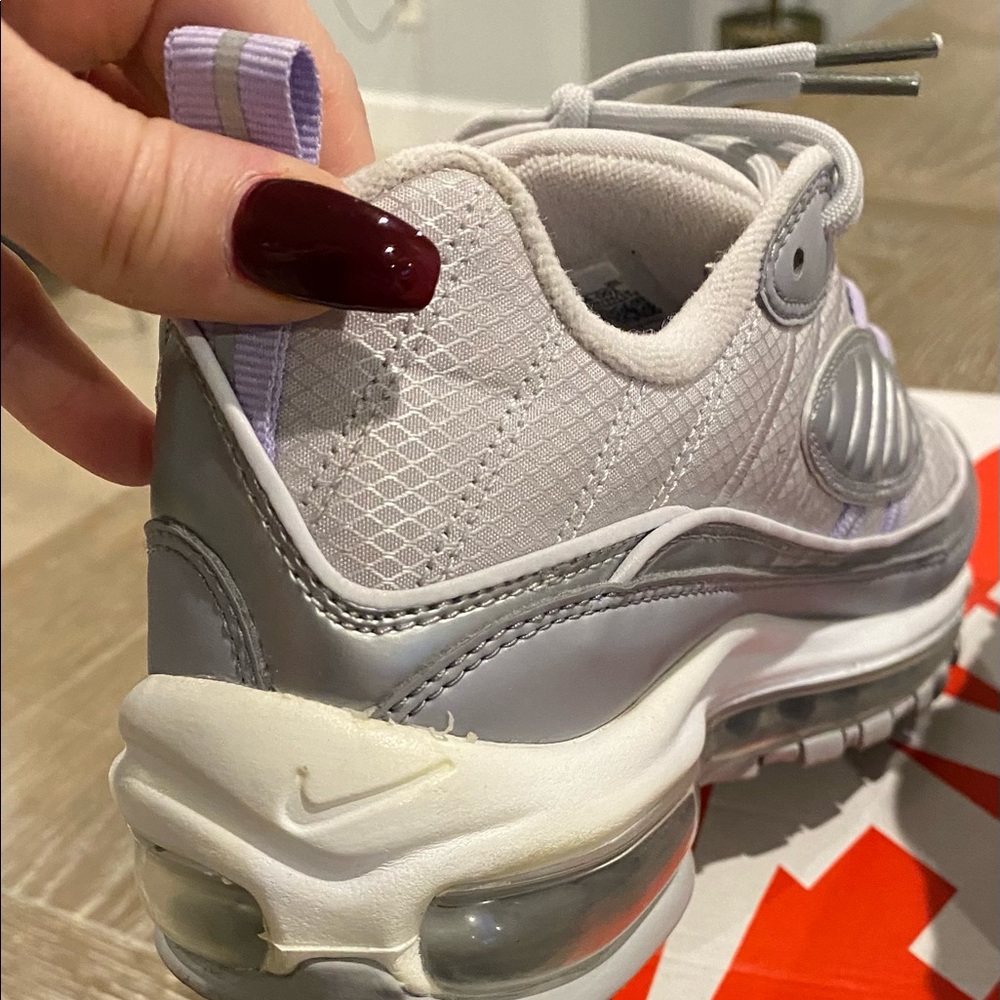 Nike Air Max 98 SE Vast Grey/Purple Agate Women’s size 7.5 - Picture 4 of 7